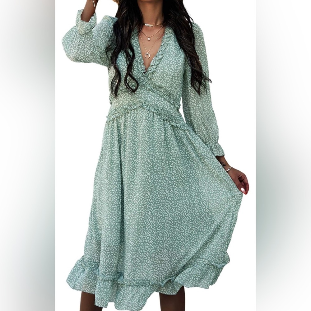 Boho Green Dress